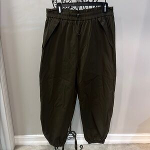 HALARA Green Jogger Sweatpants with Elastic Cuffs